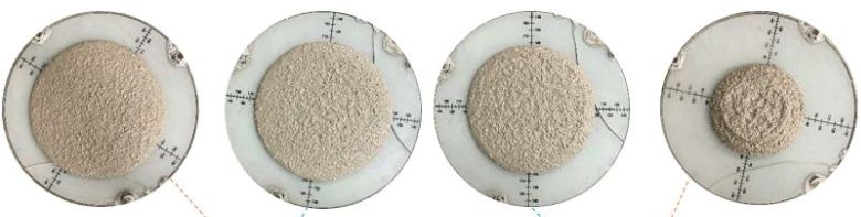 Slump flow tests (Rafaela de Kassia).